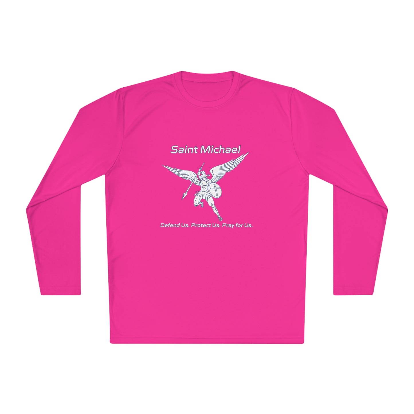 Archangel Saint Michael w/ prayer Unisex Lightweight Long Sleeve Tee