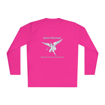 Archangel Saint Michael w/ prayer Unisex Lightweight Long Sleeve Tee