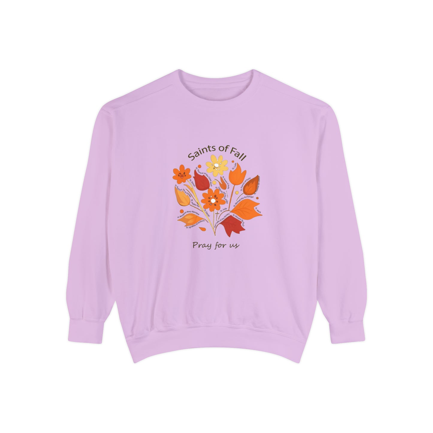 Saints of Fall Unisex Garment-Dyed Sweatshirt