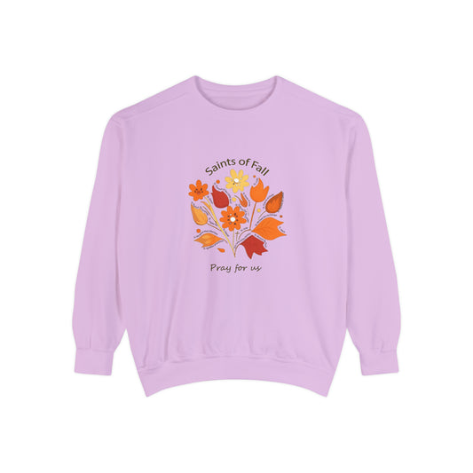 Saints of Fall Unisex Garment-Dyed Sweatshirt