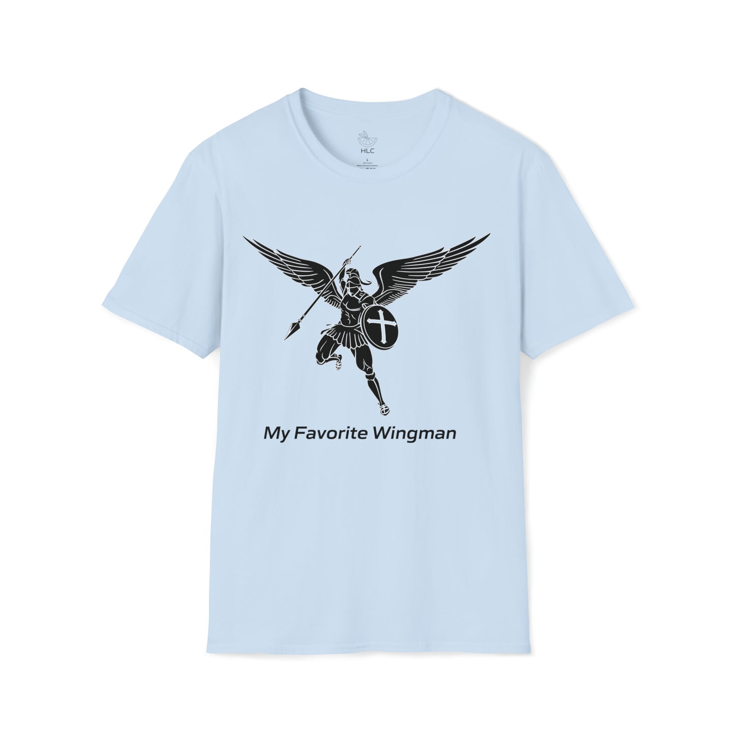 Archangel Favorite Wingman w/ prayer Unisex Softstyle T-Shirt