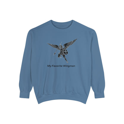 Archangel Saint Michael Unisex Garment-Dyed Sweatshirt