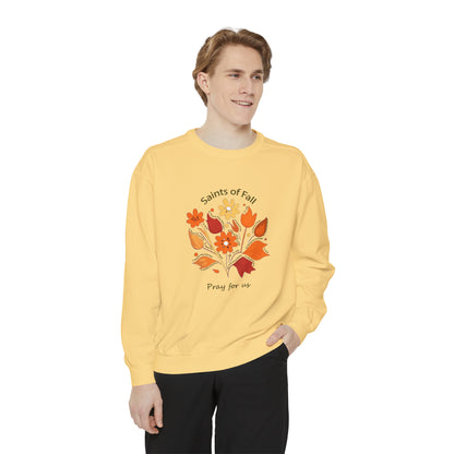 Saints of Fall Unisex Garment-Dyed Sweatshirt