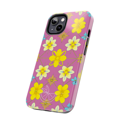 Vintage Yellow Flowers Tough Phone Cases