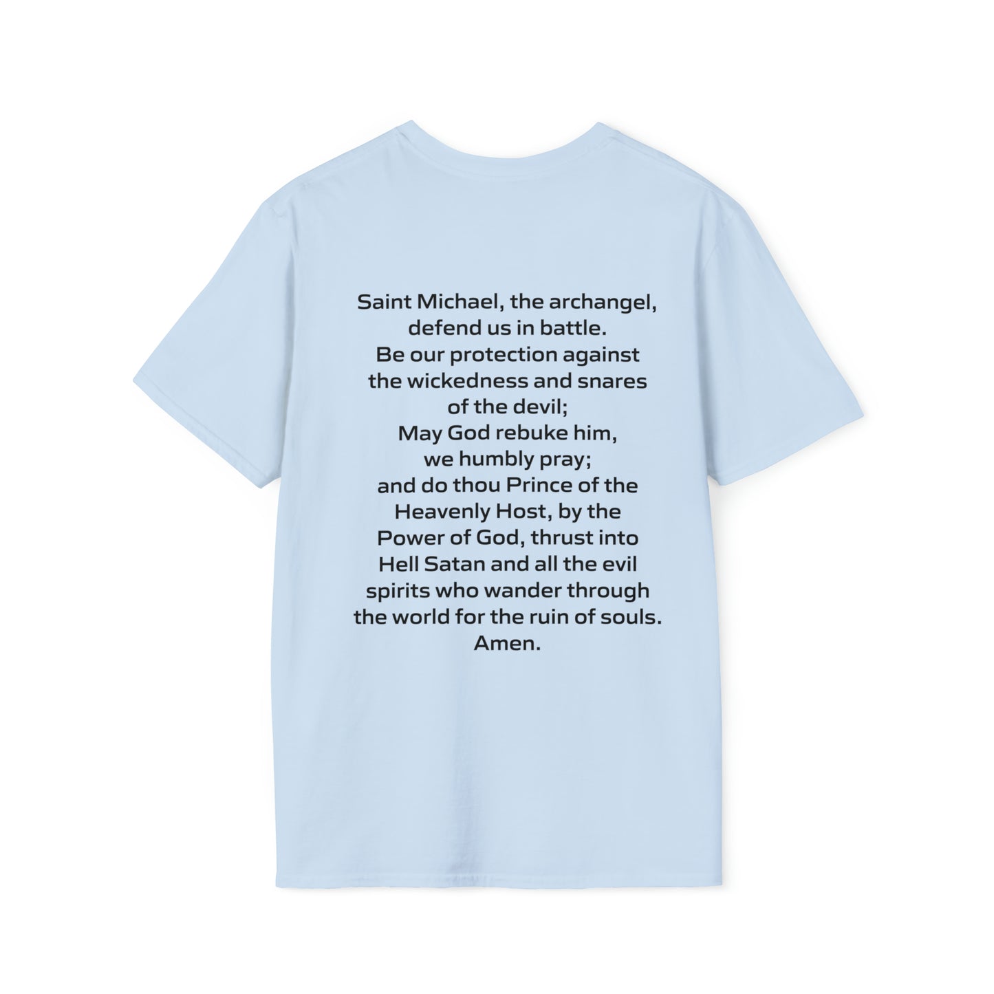 Archangel Favorite Wingman w/ prayer Unisex Softstyle T-Shirt