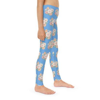 Hail Mary Flowers Youth Full-Length Leggings (AOP)