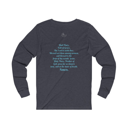 Hail Mary  w/prayer  Unisex Jersey Long Sleeve Tee