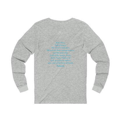 Hail Mary  w/prayer  Unisex Jersey Long Sleeve Tee