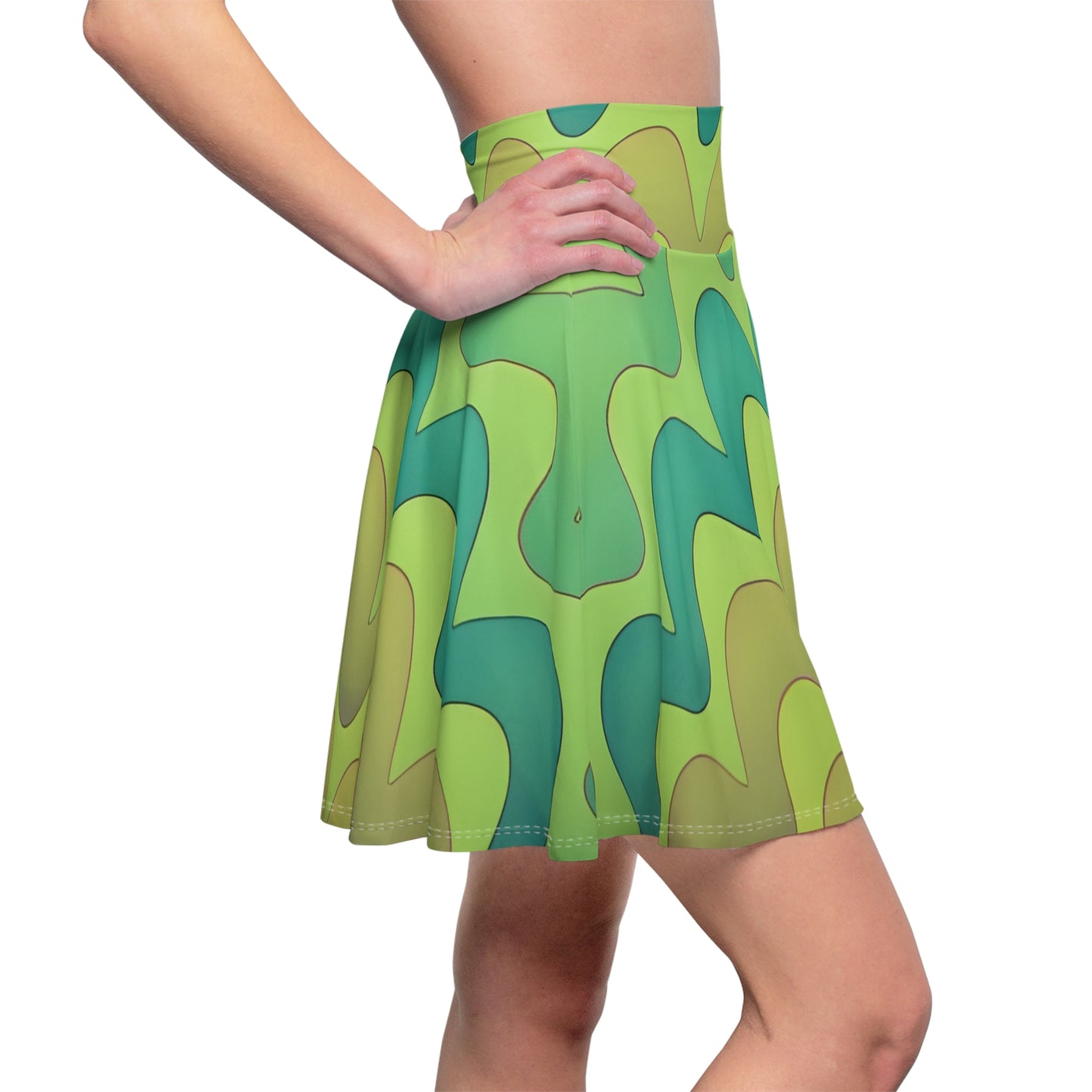 Retro print Women's Skater Skirt (AOP)