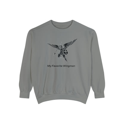 Archangel Saint Michael Unisex Garment-Dyed Sweatshirt