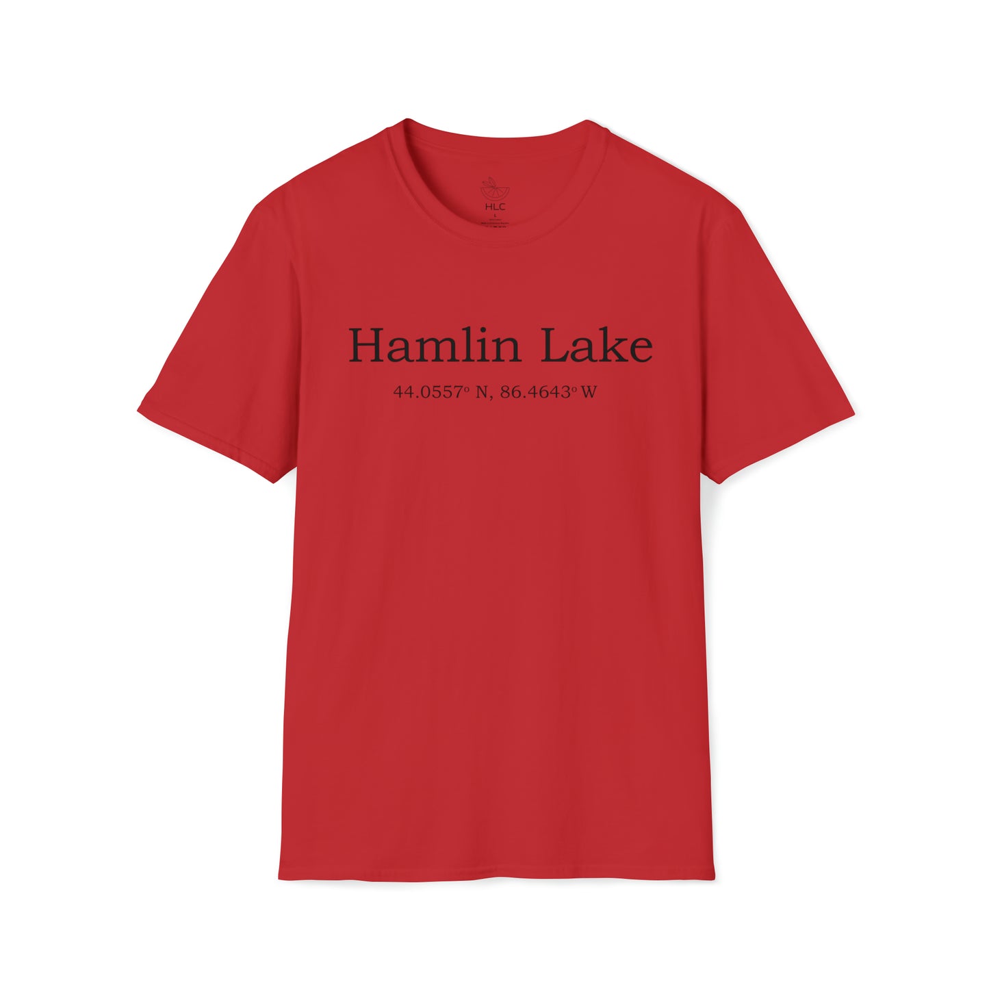 FCF Co. Hamlin Lake Coordinates Fishing Club Unisex Softstyle T-Shirt