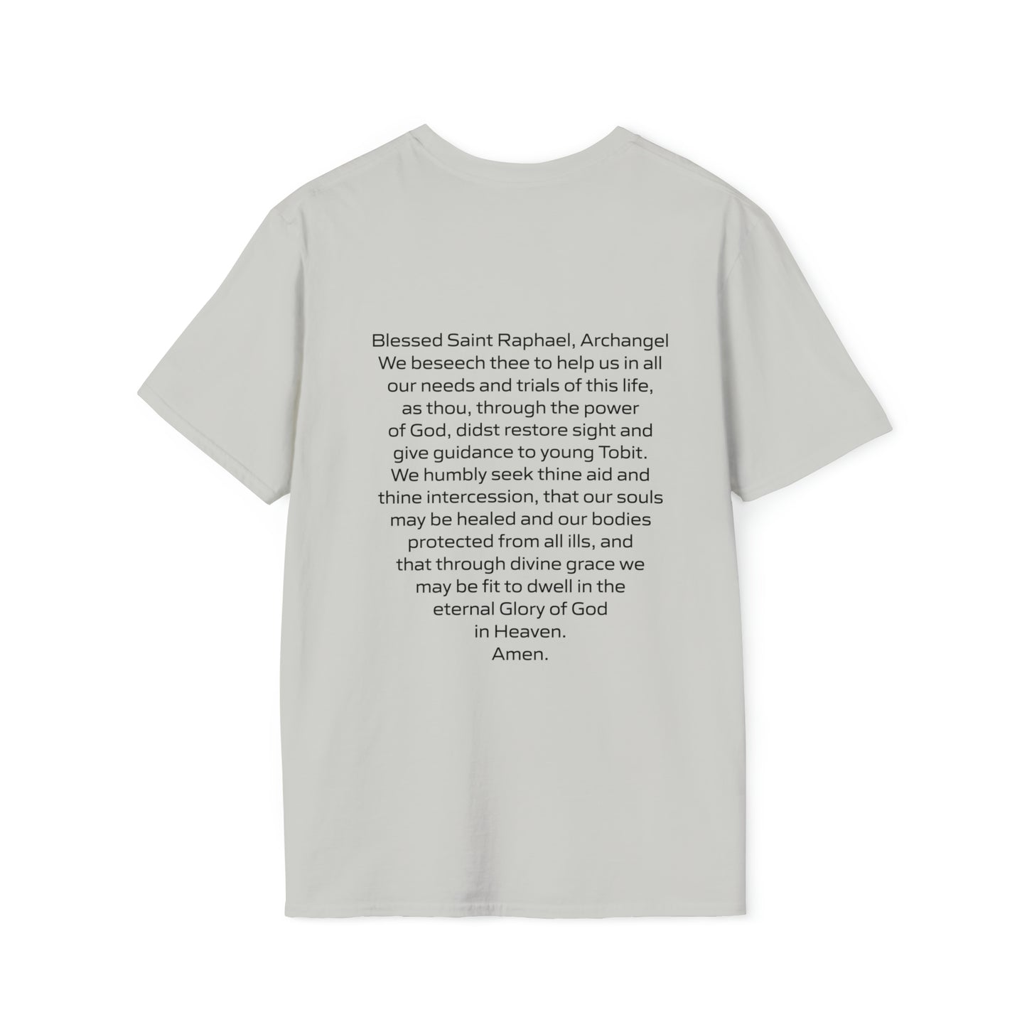 Archangel Saint Raphael  w/ prayer Unisex Softstyle T-Shirt