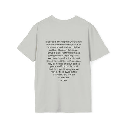 Archangel Saint Raphael  w/ prayer Unisex Softstyle T-Shirt