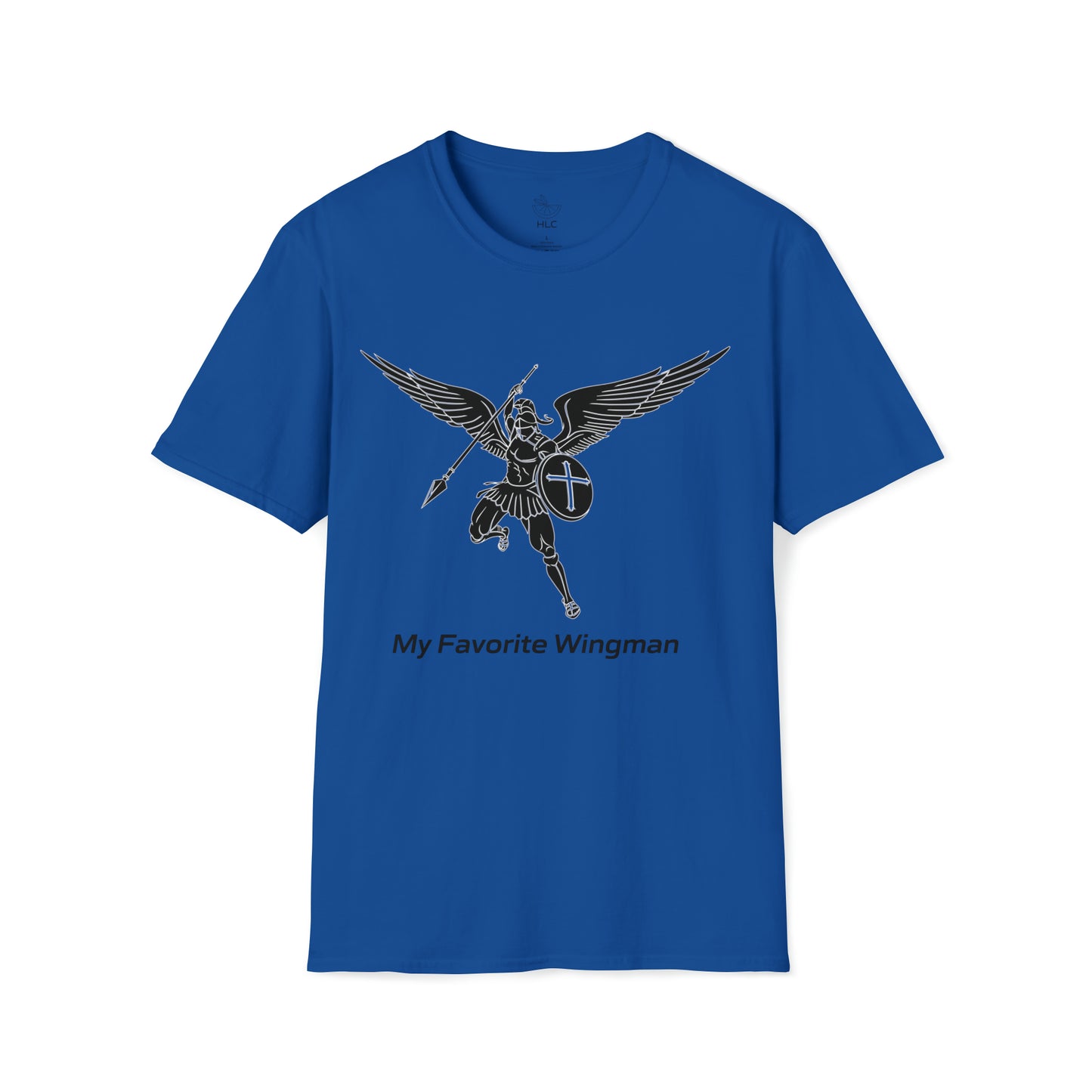 Archangel Favorite Wingman w/ prayer Unisex Softstyle T-Shirt