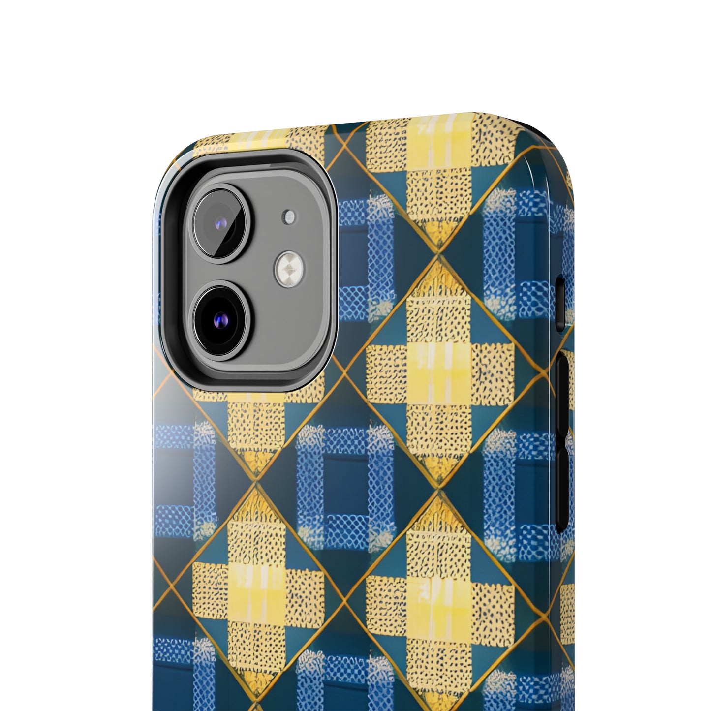 Blue and Gold Tough Phone Cases