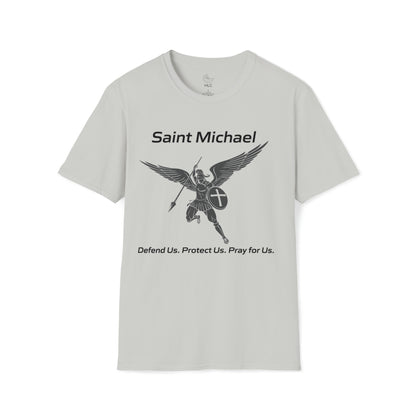 Archangel Saint Michael Art Design w/ prayer Unisex Softstyle T-Shirt