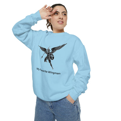 Archangel Saint Michael Unisex Garment-Dyed Sweatshirt