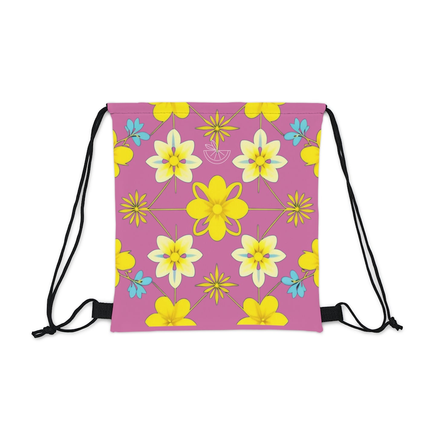 Vintage Yellow Flowers Outdoor Drawstring Bag