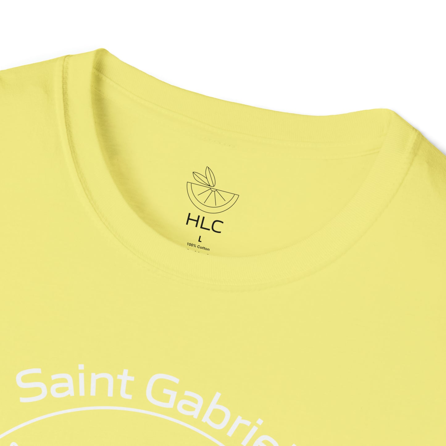 Saint Gabriel Art w/ prayer Unisex Softstyle T-Shirt