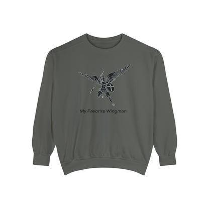 Archangel Saint Michael Unisex Garment-Dyed Sweatshirt