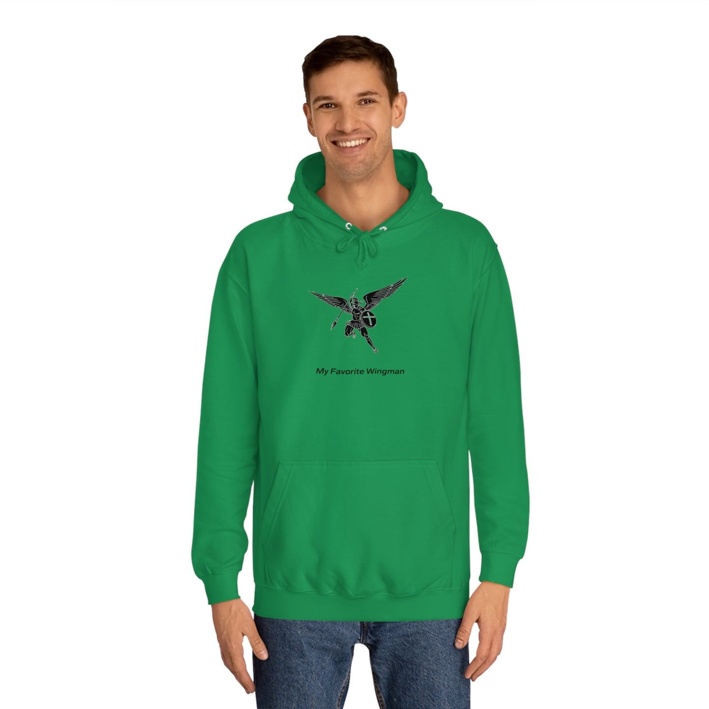 Archangel Saint Michael Wingman Unisex College Hoodie