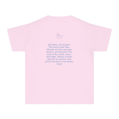 Hail Mary Prayer/Flowers Youth Midweight Tee