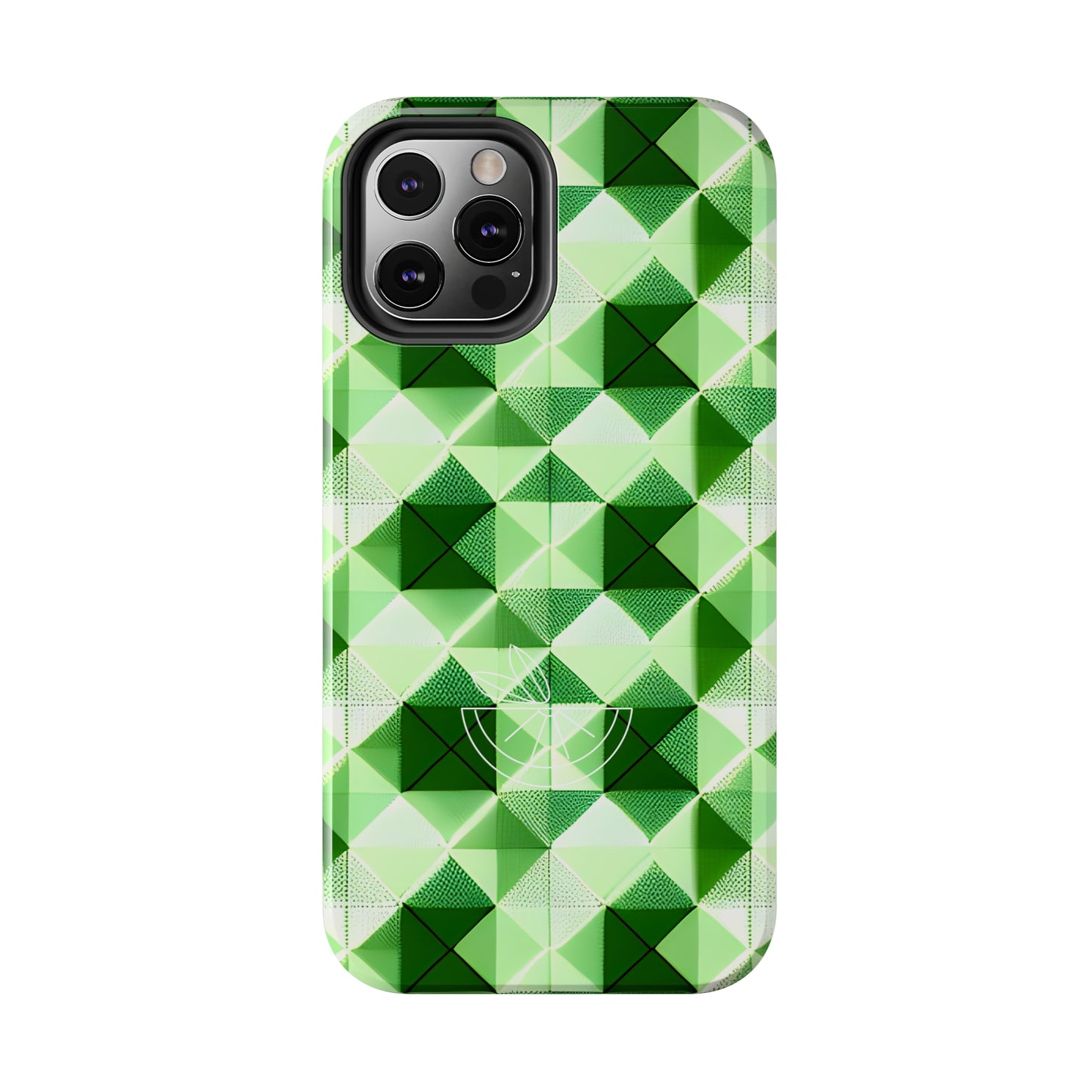 Go Green and White! Geo Print Tough Phone Cases