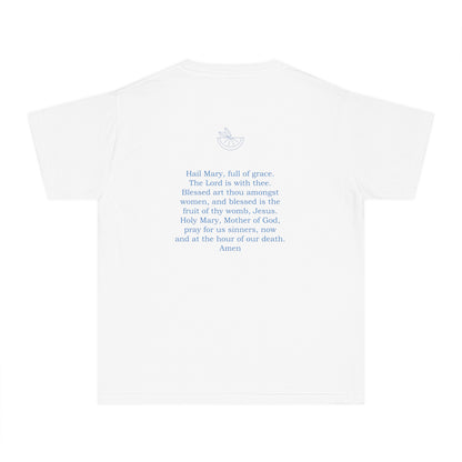 Hail Mary Prayer/Flowers Youth Midweight Tee