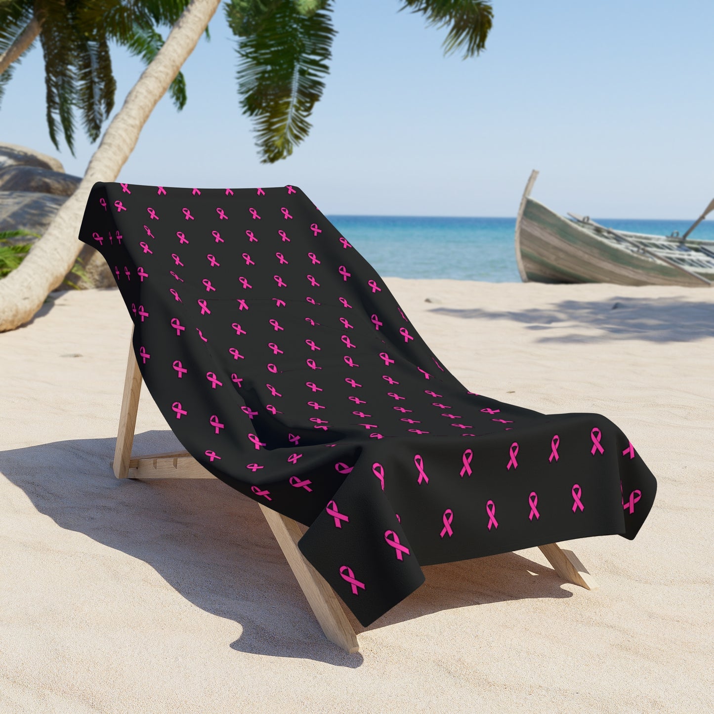 Friends Don’t Let Friends Pink Ribbon Beach Towel