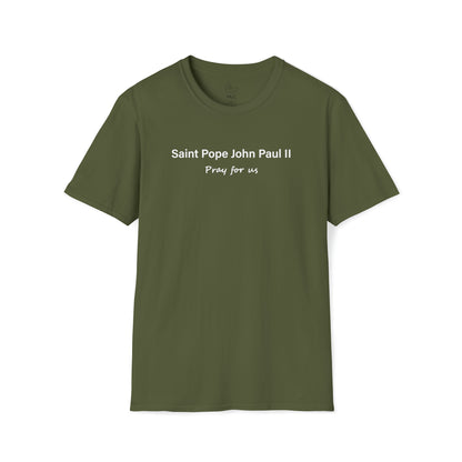 Saint Pope John Paul II Pray for Us Unisex Softstyle T-Shirt