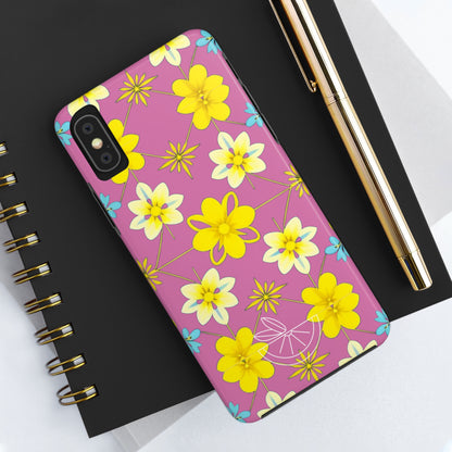 Vintage Yellow Flowers Tough Phone Cases