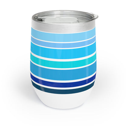 HLC Blue Stripes Chill Wine Tumbler