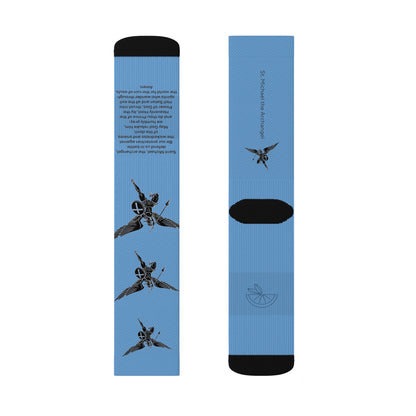 Saint Michael w/ prayer socks Sublimation Socks