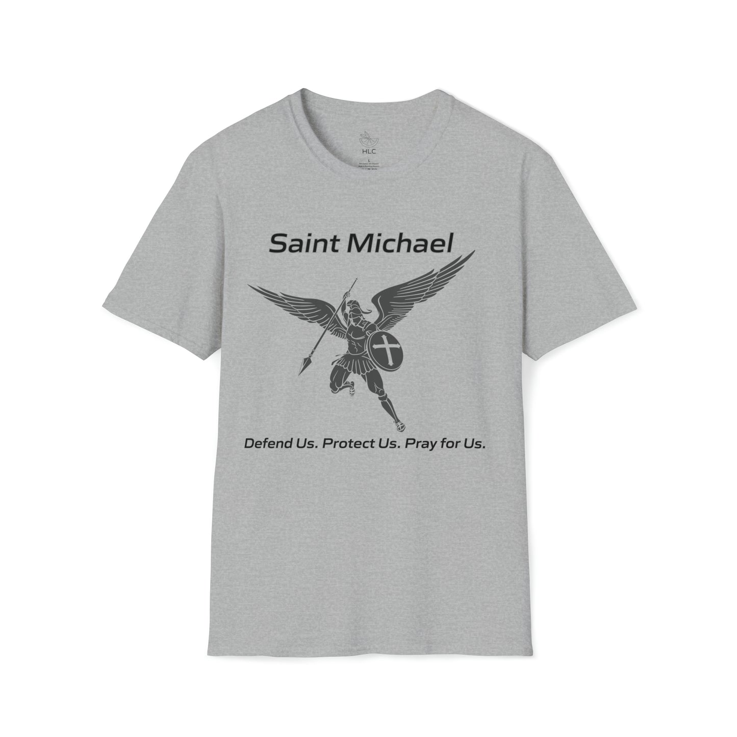 Archangel Saint Michael Art Design w/ prayer Unisex Softstyle T-Shirt