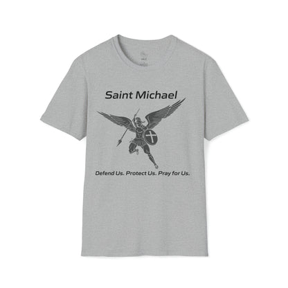 Archangel Saint Michael Art Design w/ prayer Unisex Softstyle T-Shirt