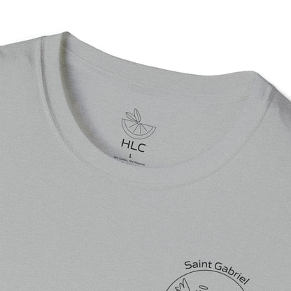 Saint Gabriel Art w/ prayer Unisex Softstyle T-Shirt