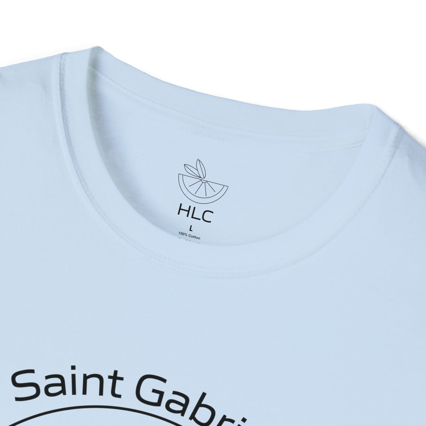 Saint Gabriel Art w/ prayer Unisex Softstyle T-Shirt