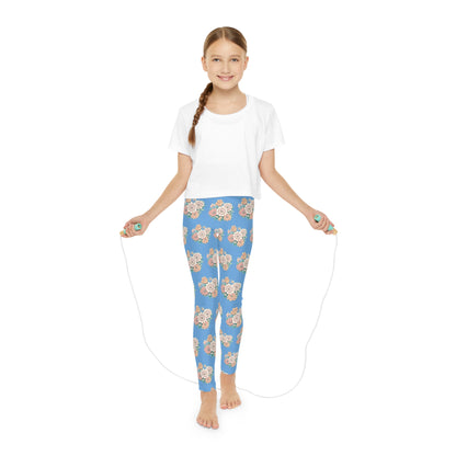 Hail Mary Flowers Youth Full-Length Leggings (AOP)