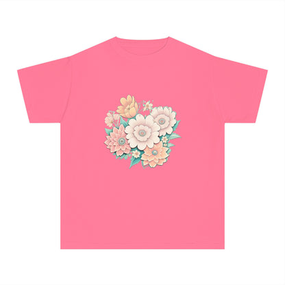 Mary Flowers Front Graphic Youth Midweight Tee