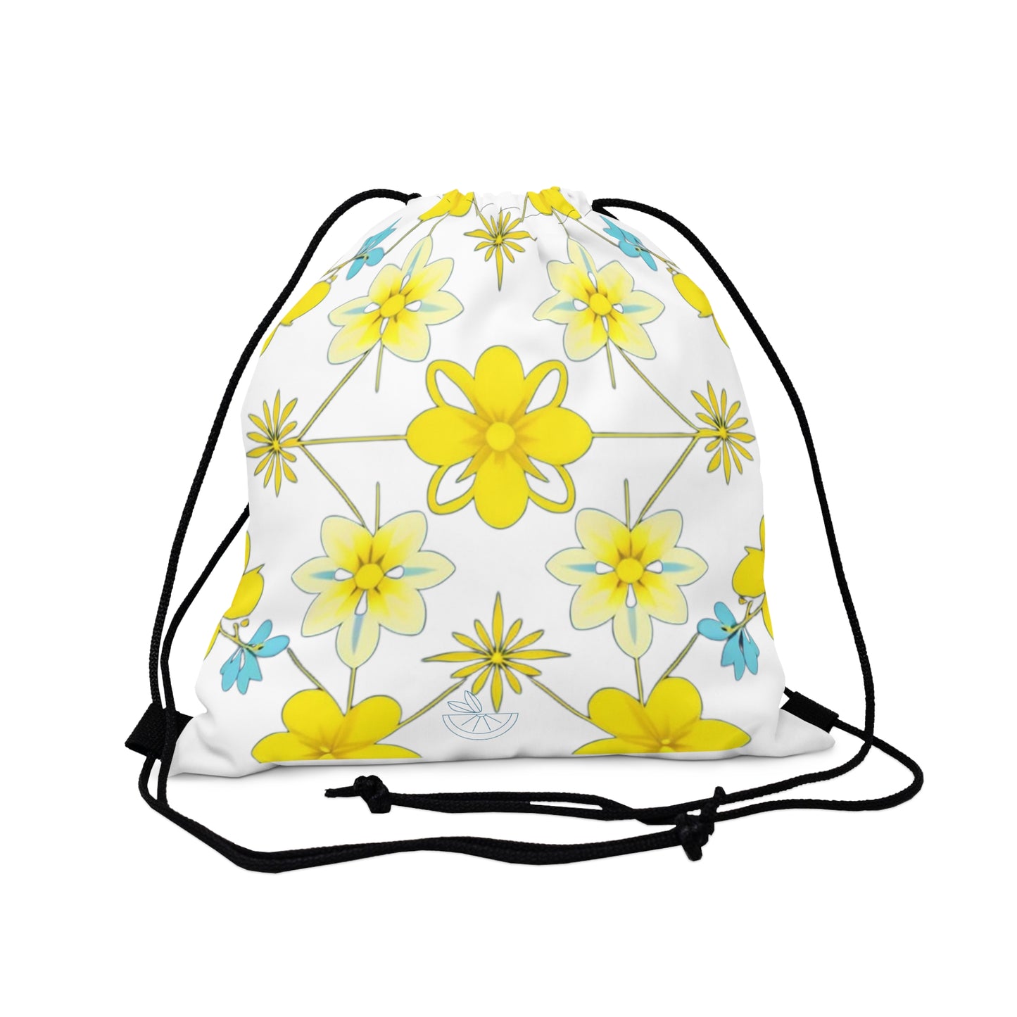 Vintage Yellow Flowers Outdoor Drawstring Bag