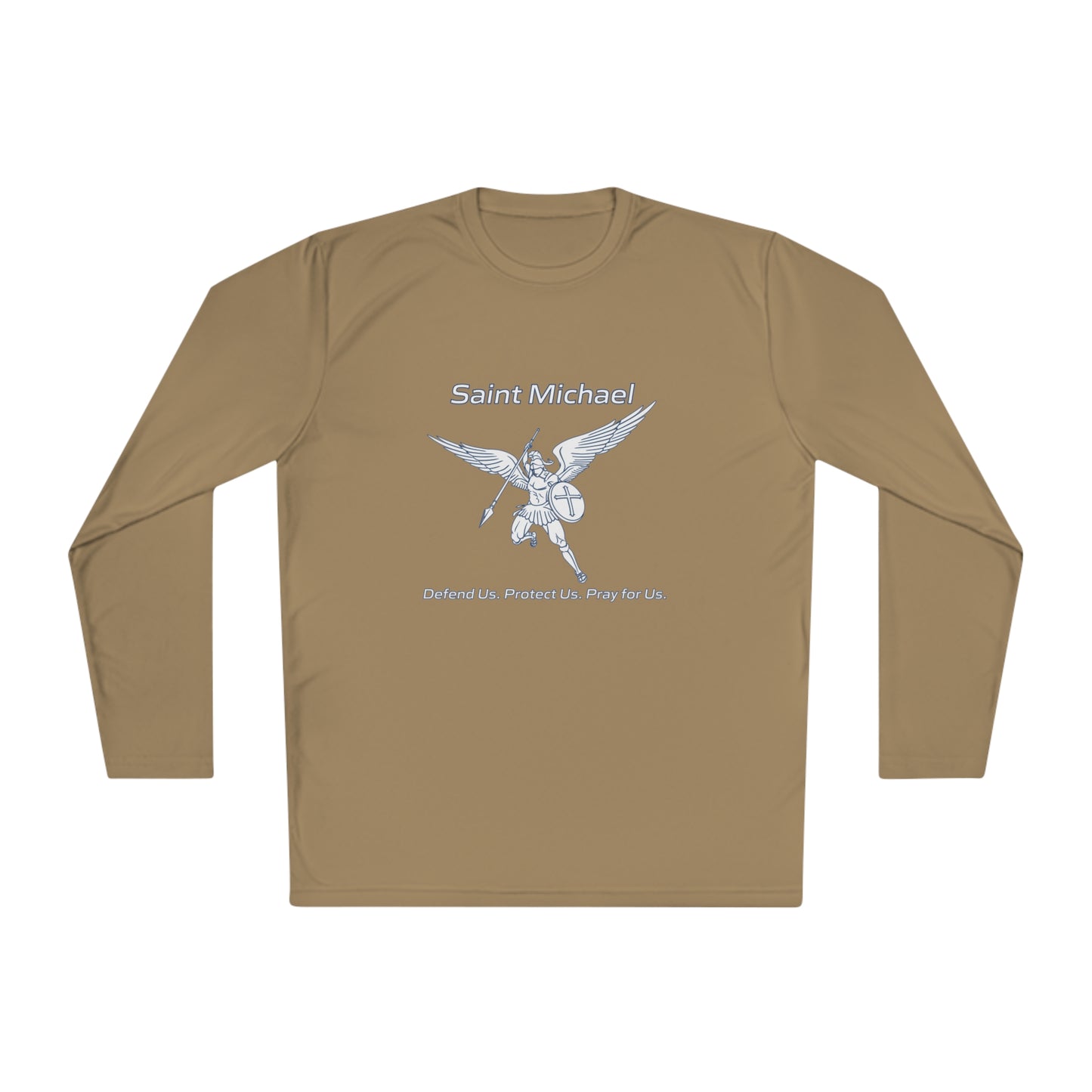 Archangel Saint Michael w/ prayer Unisex Lightweight Long Sleeve Tee