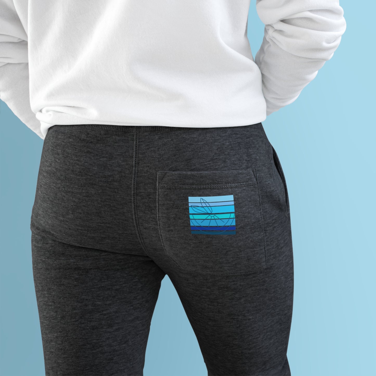 HLC Blue Stripes Unisex Fleece Joggers