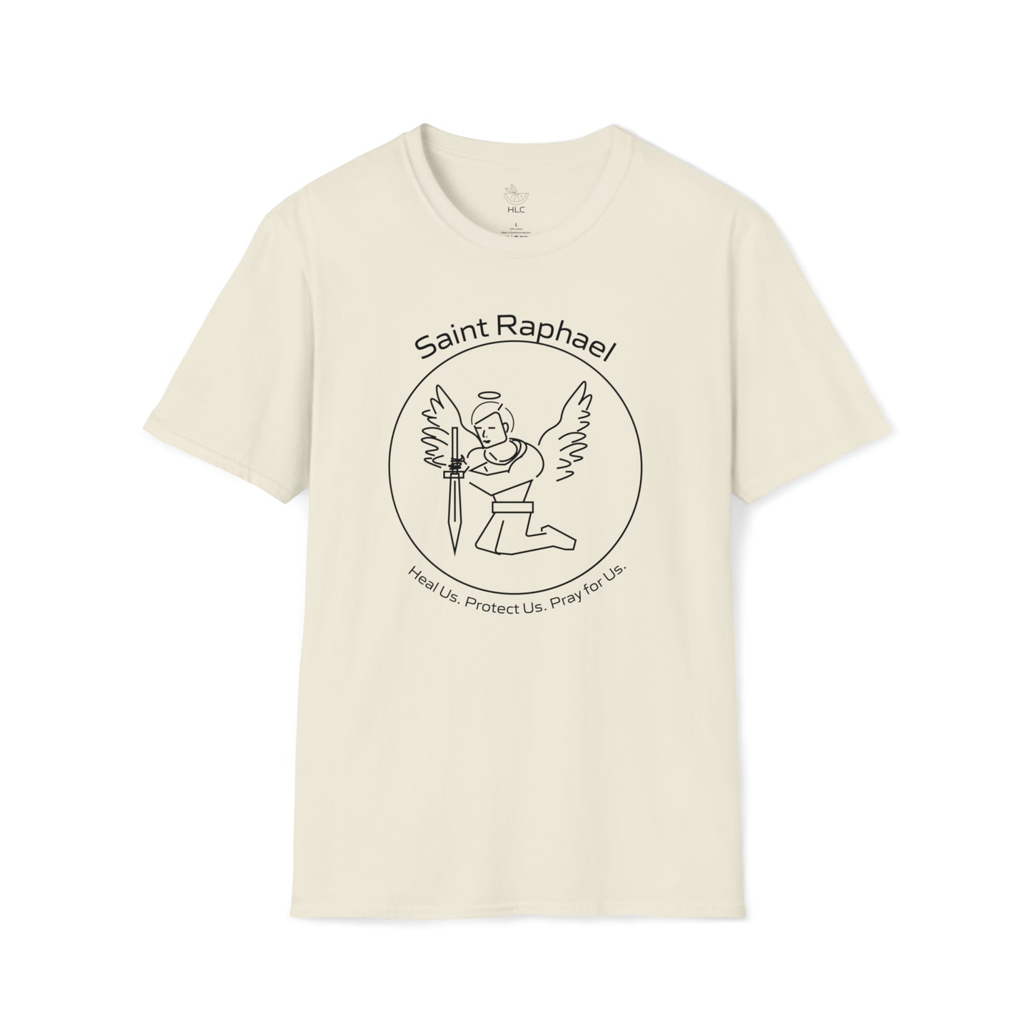 Archangel Saint Raphael w/ prayer Unisex Softstyle T-Shirt