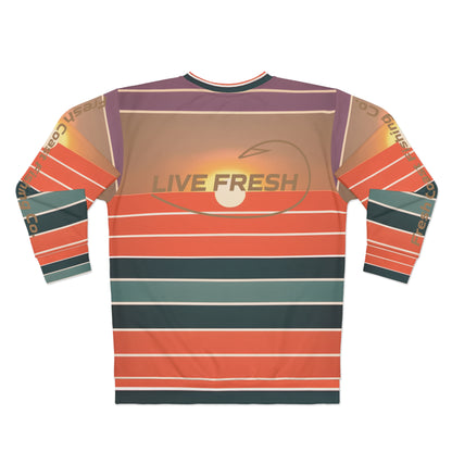 Fresh Coast Fishing Co. Sunset Stripes Unisex Sweatshirt (AOP)