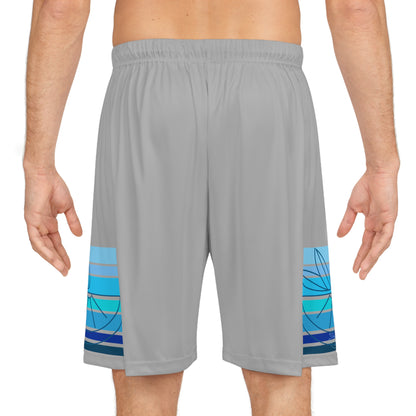 HLC Blue Stripes Basketball Shorts (AOP)