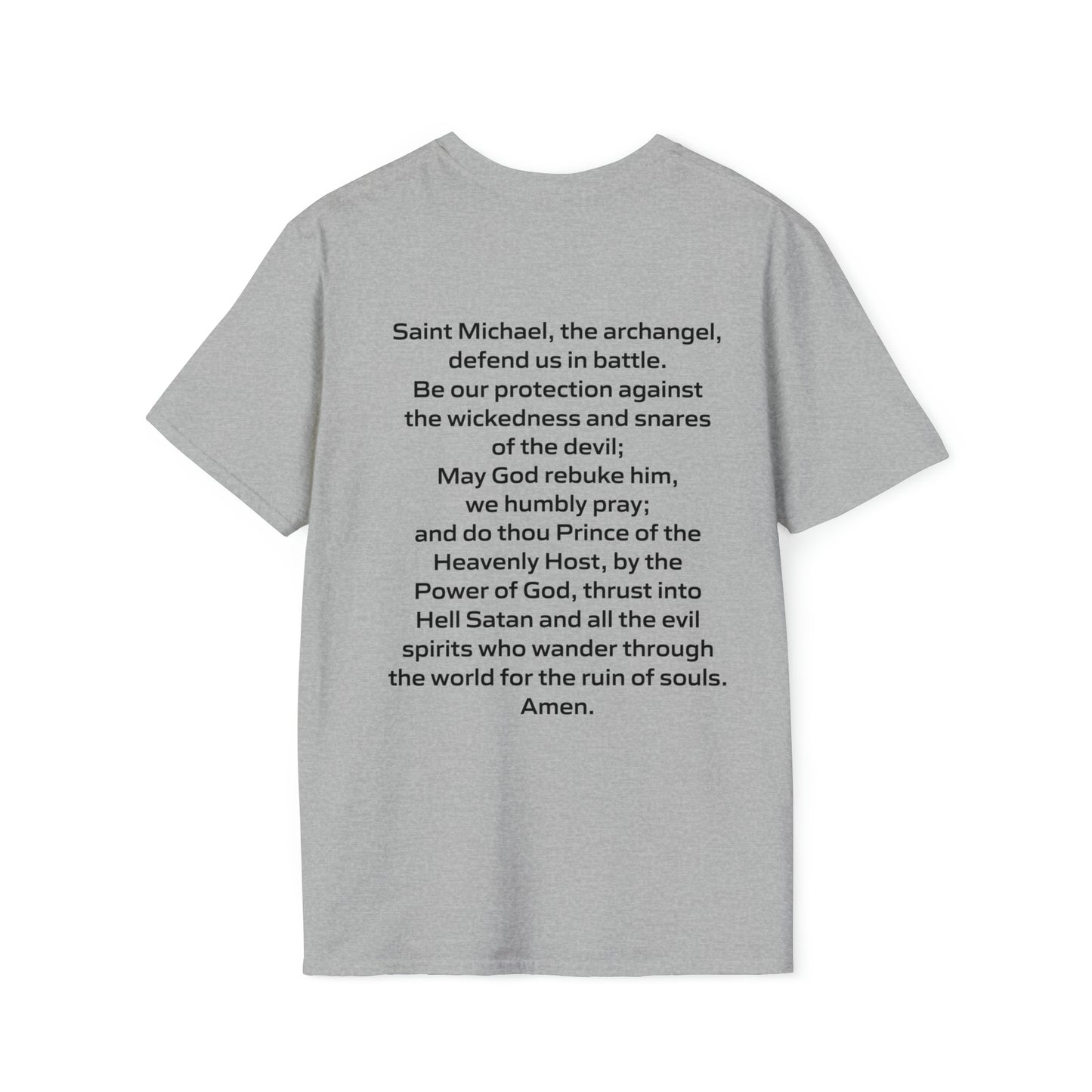 Archangel Favorite Wingman w/ prayer Unisex Softstyle T-Shirt