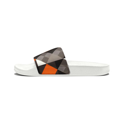 Orioles Fan Geo Print Youth PU Slide Sandals