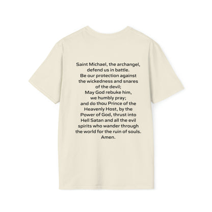 Archangel Favorite Wingman w/ prayer Unisex Softstyle T-Shirt