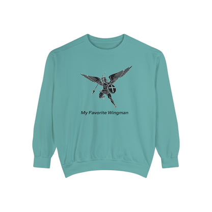 Archangel Saint Michael Unisex Garment-Dyed Sweatshirt