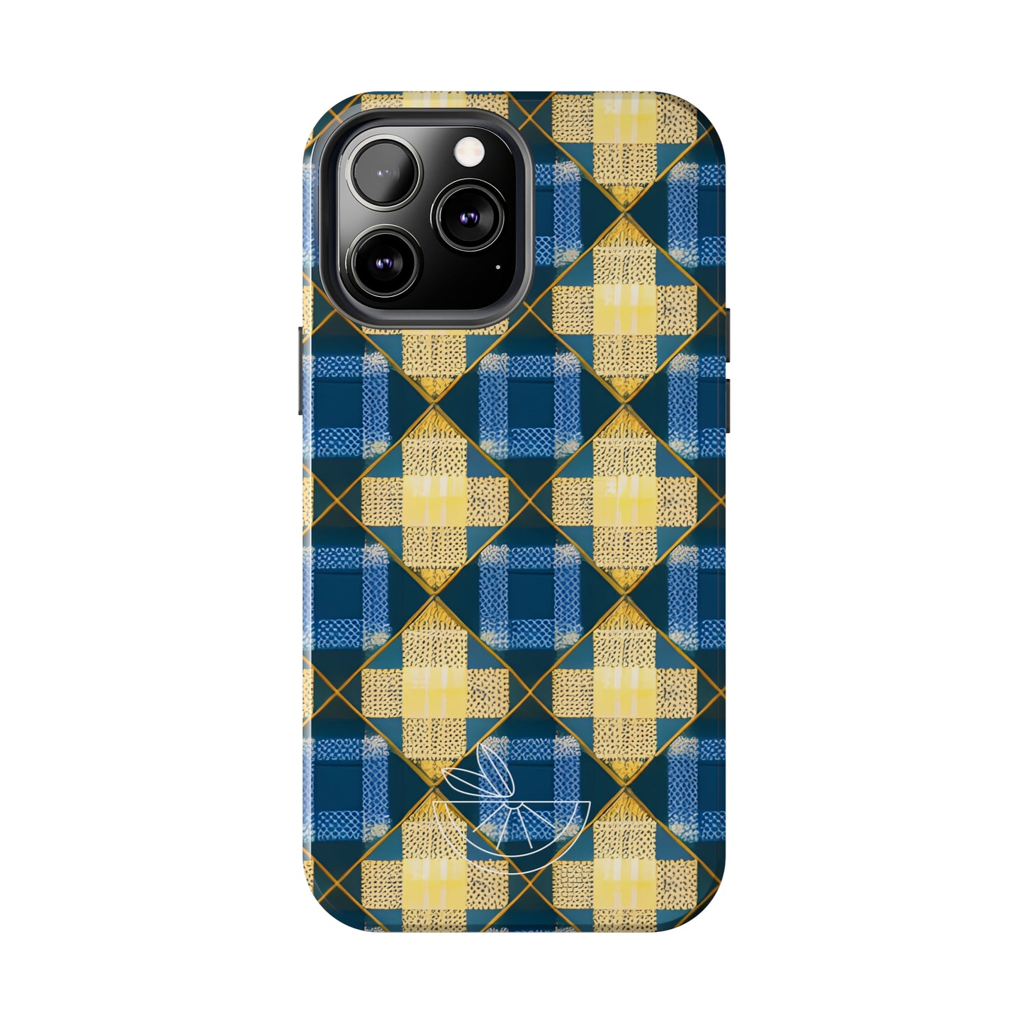 Blue and Gold Tough Phone Cases